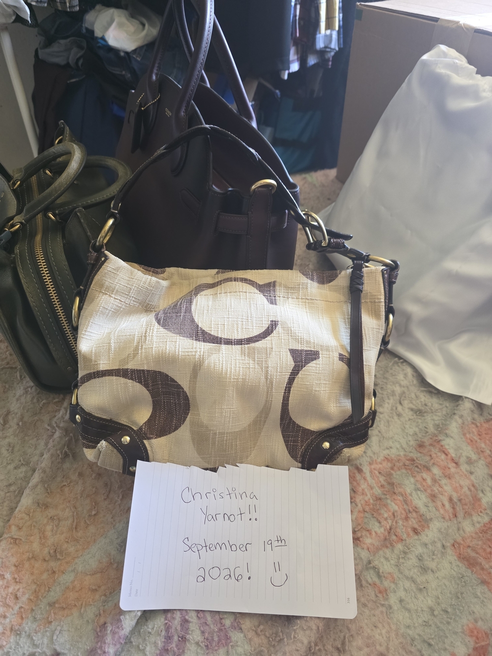 Coach Carly Linen Bag
